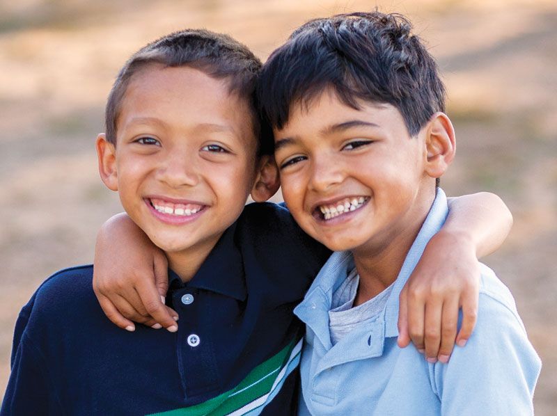 two smiling boys